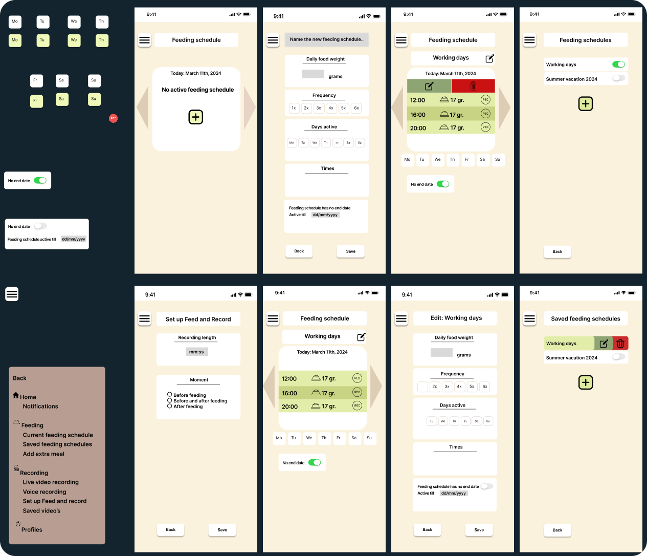 beige prototype met hamburgermenu iteratie 2