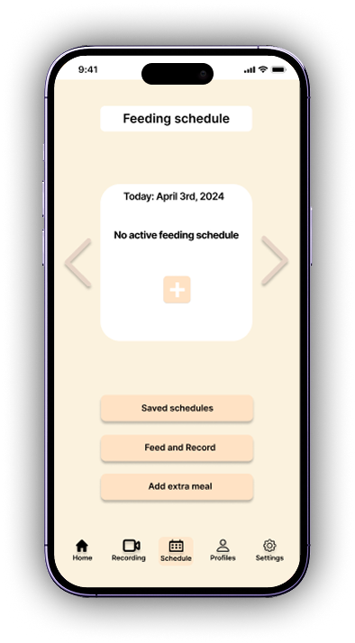 Mock up voedingsschema toevoegen